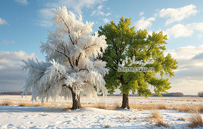 راهکارهای جلو گیری از سرمازدگی درختان در زمستان